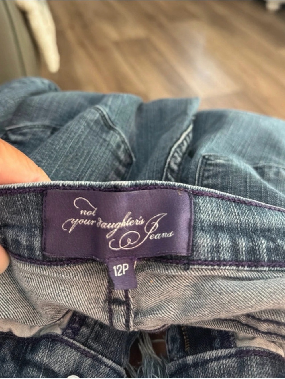 NYDJ Purple-Trim Blue Denim Jeans